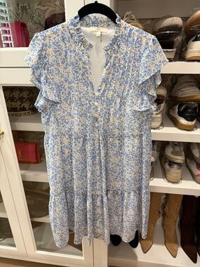 Entro Floral Dress with Pintuck Detail